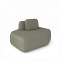 Ver imagem 2 de Sofá Ilha Dakota Chaise 168cm Modulado Encosto Almofada Solta Veludo Castor G33 - Gran Belo