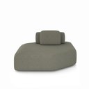 Ver imagem 1 de Sofá Ilha Dakota Chaise 168cm Modulado Encosto Almofada Solta Veludo Castor G33 - Gran Belo