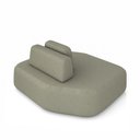 Ver imagem 6 de Sofá Ilha Dakota Chaise 168cm Modulado Encosto Almofada Solta Veludo Castor G33 - Gran Belo