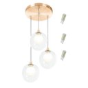 Ver imagem 1 de Pendente Triplo Harmony Bolinha New Cobre + Lampada G9 3000k