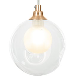 Pendente Triplo Harmony Bolinha New Cobre + Lampada G9 3000k - 3
