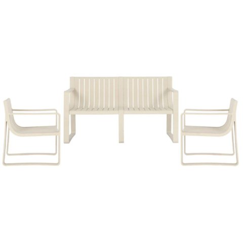 Conjunto 2 Poltronas e 1 Sofá 2 Lugares Área Externa Verte Eco Rivatti Fibra Natural Bambu