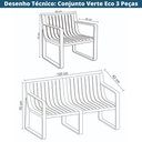 Ver imagem 2 de Conjunto 2 Poltronas e 1 Sofá 2 Lugares Área Externa Verte Eco Rivatti Fibra Natural Bambu