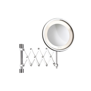 Espelho de Parede Flex Lux com Ampliação 5x Modelo Pantográfico com Luz (quente e Fria) - Crysbell