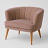 Poltrona Decorativa para Recepção Pés de Madeira Resiste Tecido Veludo Macia - 1