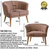 Poltrona Decorativa para Recepção Pés de Madeira Resiste Tecido Veludo Macia - 2