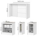 Ver imagem 6 de Bancada e Balcao Gourmet 146 Cm Ce818 Americana Branco Calcare Henn