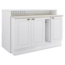 Ver imagem 1 de Bancada e Balcao Gourmet 146 Cm Ce818 Americana Branco Calcare Henn
