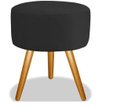 Ver imagem 1 de Puff Decorativo Redondo 40 Cm Dóris Pé Palito Suede - Preto