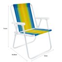 Ver imagem 5 de Cadeira de Praia Dobrável Alta Mor 2002 Aço Cores Sortidas 110kg