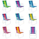 Ver imagem 2 de Cadeira de Praia Dobrável Alta Mor 2002 Aço Cores Sortidas 110kg