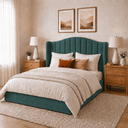 Ver imagem 5 de Cabeceira Cama Box Casal Queen 160cm Zoe Estofada Suede Moderna