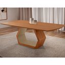 Ver imagem 2 de Mesa para Sala de Jantar Ane 220cm Madeira Tampo Barril Laminado Moderna Mobília