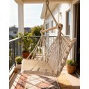 Ver imagem 1 de Rede de Balanço de Cadeira Mesclada Caramelo/cru
