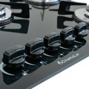 Ver imagem 2 de Cooktop Chamalar Bivolt Premium 5 Bocas Ultra Chama Vidro Temperado Preto
