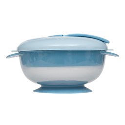 Kit Refeição Infantil Buba com Compartimento e Talheres Azul - 12