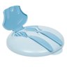 Kit Refeição Infantil Buba com Compartimento e Talheres Azul - 9
