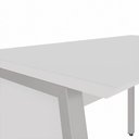 Ver imagem 6 de Escrivaninha em L 150cm x 150cm Pés Cavalete com Tampo Chanfrado e Gaveteiro Móvel com 3 Gavetas