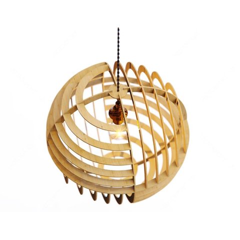 Luminária Teto tipo Pendente NETUNO MDF - Completa