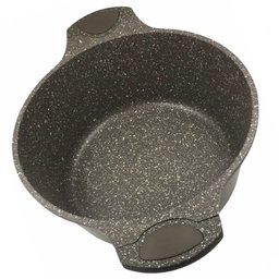 Caçarola + Tampa Granflavor Marrom Revestimento Granito 26cm - 2