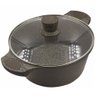 Caçarola + Tampa Granflavor Marrom Revestimento Granito 26cm - 1