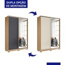 Ver imagem 4 de Guarda Roupa Frizatto 2 Portas Deslizantes Flex Freijó/titanium com Espelho - Móveis Albatroz