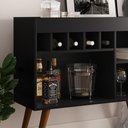 Ver imagem 3 de Aparador Buffet Adega Sala New Odin Pés de Madeira - Ej Móveis