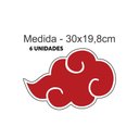Ver imagem 3 de Adesivo Decorativo Nuvem Vermelha Estilo Mangá Japonês