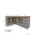 Ver imagem 3 de Cozinha Compacta 4 Peças com Balcão Pia / Canto Reto e Porta Toalhas com Tampo 100% MDF Emily