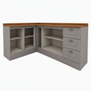 Ver imagem 4 de Cozinha Compacta 4 Peças com Balcão Pia / Canto Reto e Porta Toalhas com Tampo 100% MDF Emily