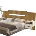 Ver imagem 4 de Cabeceira Box Luiza de Mdf Ajustável para Casal e Queen com Mesa de Cabeceira Designer Moderno
