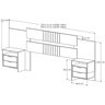 Cabeceira Box Luiza de Mdf Ajustável para Casal e Queen com Mesa de Cabeceira Designer Moderno - 3