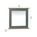 Ver imagem 2 de Espelheira para Banheiro Retangular Dália 3060-60 Linz Móveis - Verde Musgo/imbuia Glazer