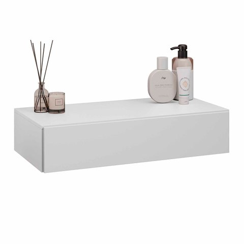 Penteadeira Suspensa 60cm 1 Gaveta Carina M24 Branco - Mpozenato
