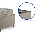 Ver imagem 2 de Base Box Cama Solteiro Sapateira Linho Bege e Colchão Airtech Ortobom 88x188