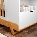 Ver imagem 4 de Berço Multifuncional Bkids com Guarda Roupa 3 Portas Gold Branco Freijó Eco Wood – Matic