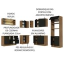 Ver imagem 5 de Armário de Cozinha Completa de Canto 459cm Rustic Preto Agata Madesa 01
