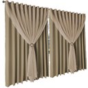 Ver imagem 2 de cortina pé direito Livia 5,00 x 4,00 tecido com voal bege