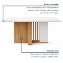 Ver imagem 6 de Conjunto Sala de Jantar 6 Lugares Retangular Tampo Vidro/MDF 170cm Mesa Astrid com Cadeiras Luar Cinza Amêndoa Clean/Off White/Cinza