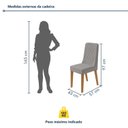 Ver imagem 3 de Conjunto Sala de Jantar 6 Lugares Retangular Tampo Vidro/MDF 170cm Mesa Astrid com Cadeiras Luar Cinza Amêndoa Clean/Off White/Cinza
