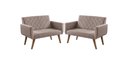 Ver imagem 1 de Kit 2 Poltronas 2 Lugares Anabelle Unidecor Cappuccino