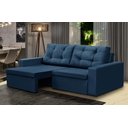 Ver imagem 1 de Sofá Retrátil 2 Lugares 1,80m Liz Suede Azul Adonai Estofados