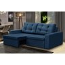 Sofá Retrátil 2 Lugares 1,80m Liz Suede Azul Adonai Estofados - 1