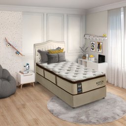 Cama Box com Colchão Solteiro Molas Ensacadas Boston Sealy 88x188cm - 2