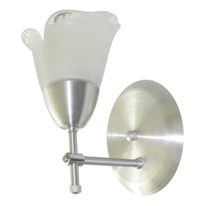 Arandela De Parede Modelo Em T Com Vidro Flor Tulipa