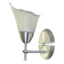 Ver imagem 2 de Arandela De Parede Modelo Em T Com Vidro Flor Tulipa