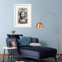 Ver imagem 1 de Quadro Buda Cinza e Branco - 60x48cm:madeira Branca
