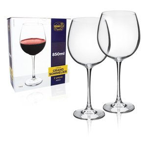 Jg 2 Taças Bohemia Grand Sommelier Cristal 850ml