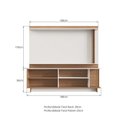 Ver imagem 3 de Rack com Painel para TV até 65 Polegadas 180cmx168cm Los Angeles New York Marrom Freijó/Off White