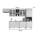 Ver imagem 2 de Cozinha Modulada Mgm 6 Peças Brilhante C6p130 Cinamomo/off